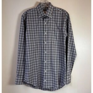 Peter Millar Button Down Shirt Men's Small Multicolor Plaid Classic Workcore